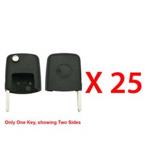 Remote Flip Key Case Shell Compatible With Vw Square Head Id 48 Hu66 25 Pack