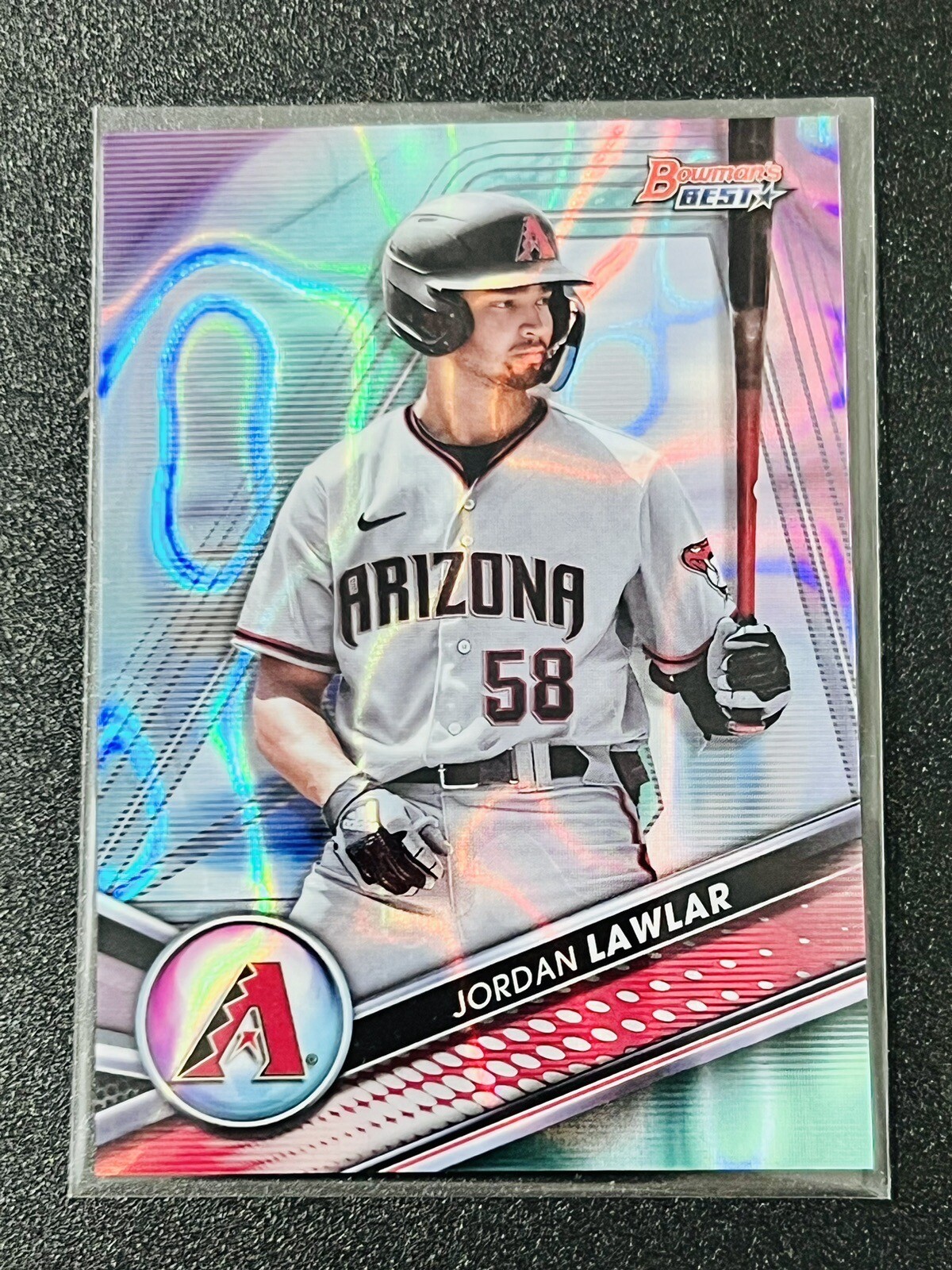 Jordan Lawlar 2022 Bowman's Best /199 Aqua Lava Refractor Parallel TP-4 Prospect