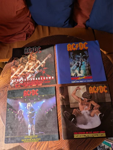 AC/DC - 4 x 12" Vinyl Record Single EP Bundle Collection