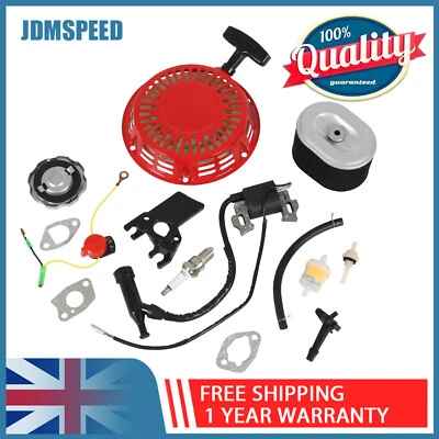 JDMSPEED Service Kit Carburetor Plug Ignition Coil Recoil Gaskets Fit Honda GX200 GX140