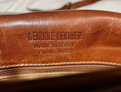 Borsa a mano vintage in pelle marrone marrone scuro DR Pelletterie Firenze borsa italiana tracolla - Foto 11 di 19