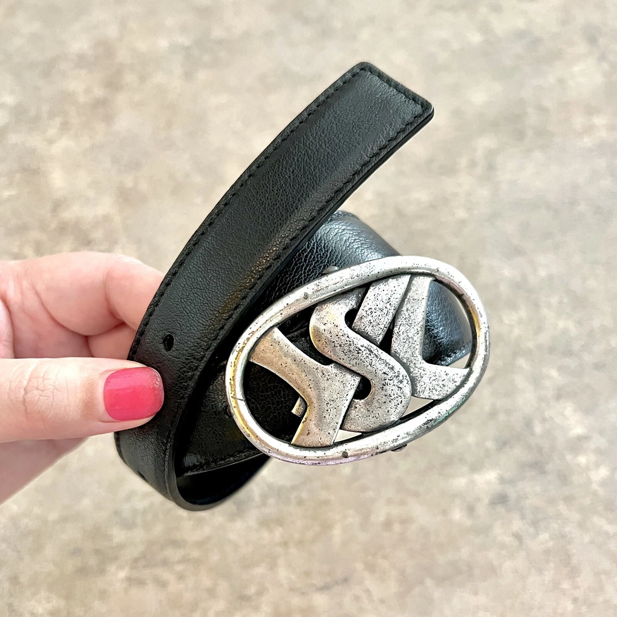 YVES SAINT LAURENT elastic Logo belt – Vintage Carwen