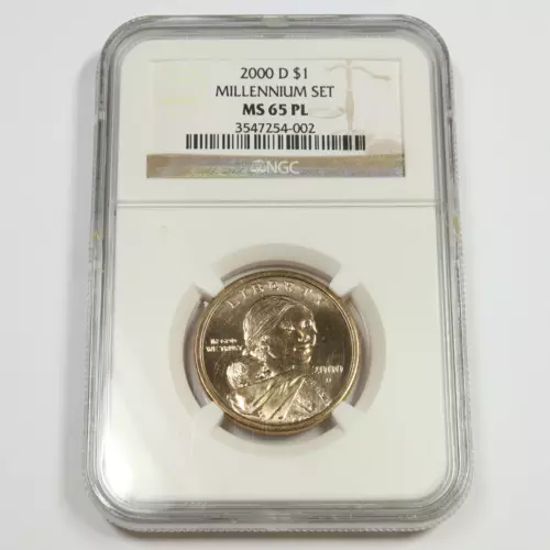 2000 D NGC MS65 PL - Sacagawea Native American Dollar $1 US Coin #47916A