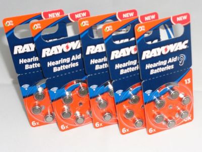 30x Hörgerätebatterien RAYOVAC 13 Batterien Extra Advanced 5x6er Blister PR48