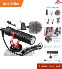 Universal Shotgun Mic for Camera - Camera Microphone for DSLR, iPhone and And...