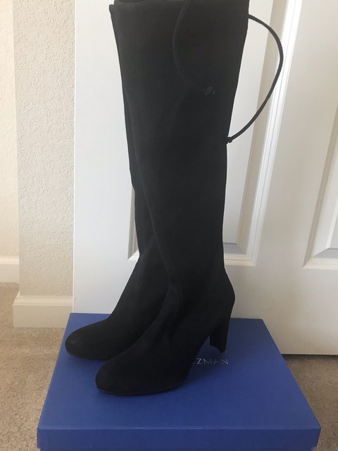 New STUART WEITZMAN Keenland Knee High Stretch SLEEK Suede Boot 9.5 | eBay