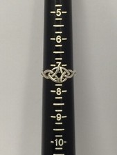 Sterling Silver Marked 925 Size 7 1/2 Ring Wrap Design In Front