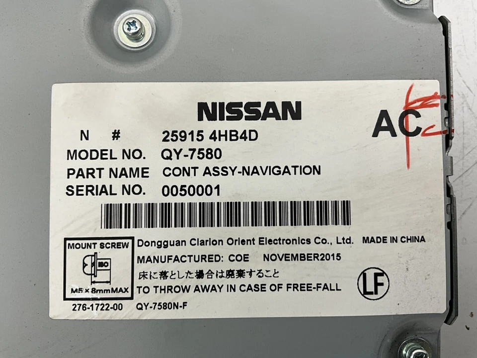 Infiniti QX50 2016 módulo de control de navegación de asistencia al conductor 259154HB4D OEM Foto 2 de 4