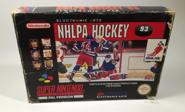 NHLPA HOCKEY SUPER NINTENDO EA SPORTS PAL ESPAÑOL AÑO 1993 ORIGINAL