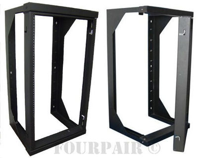 Professional 12U Wall Mount Swing Out Network IT Audio Data Rack 18'' Depth - 2Ft