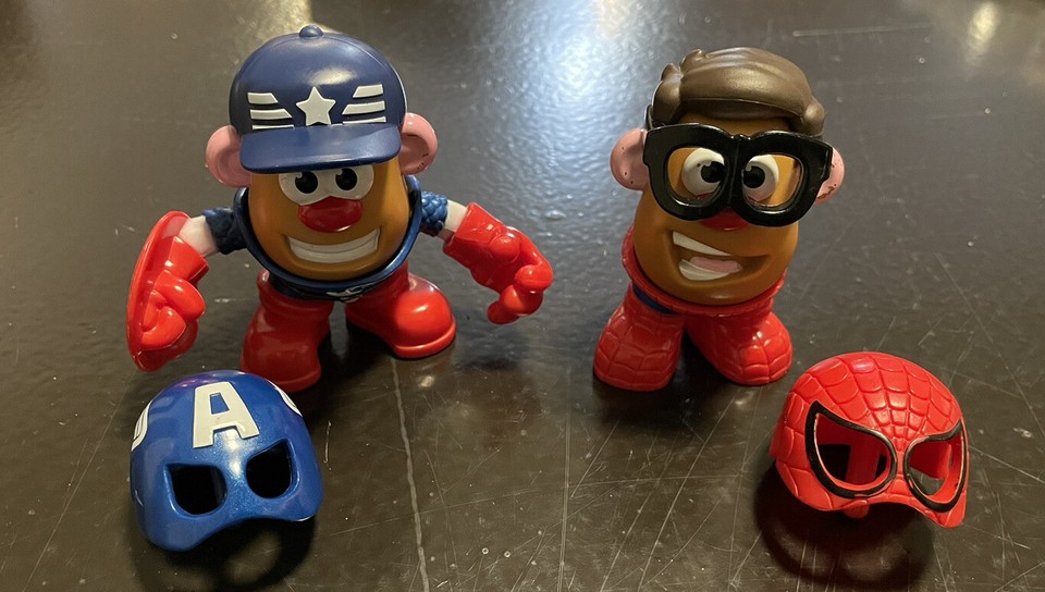 Mr. Potato Head Mixable Mashable Heroes Captain America Spider-Man Mini ...