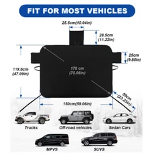 4 Layers For Ford Truck Magnetic Windshield Snow Cover Frost UVs Guard Sun Shade