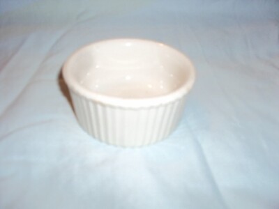 1 Hall White Fluted Ramekin Custard Cup 834 1/2 No Chips-Cracks-Crazing Made USA