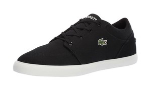 lacoste black canvas shoes