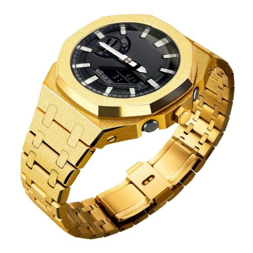 Metal Case Bezel Band DIY Frosted Craft Mod Kit For Casioak G-Shock GA2100/2110 - Picture 46 of 53