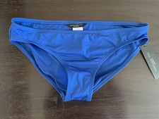 Carmen Marc Valvo Classic Bikini Bottom Royal Blue Size L BNWT