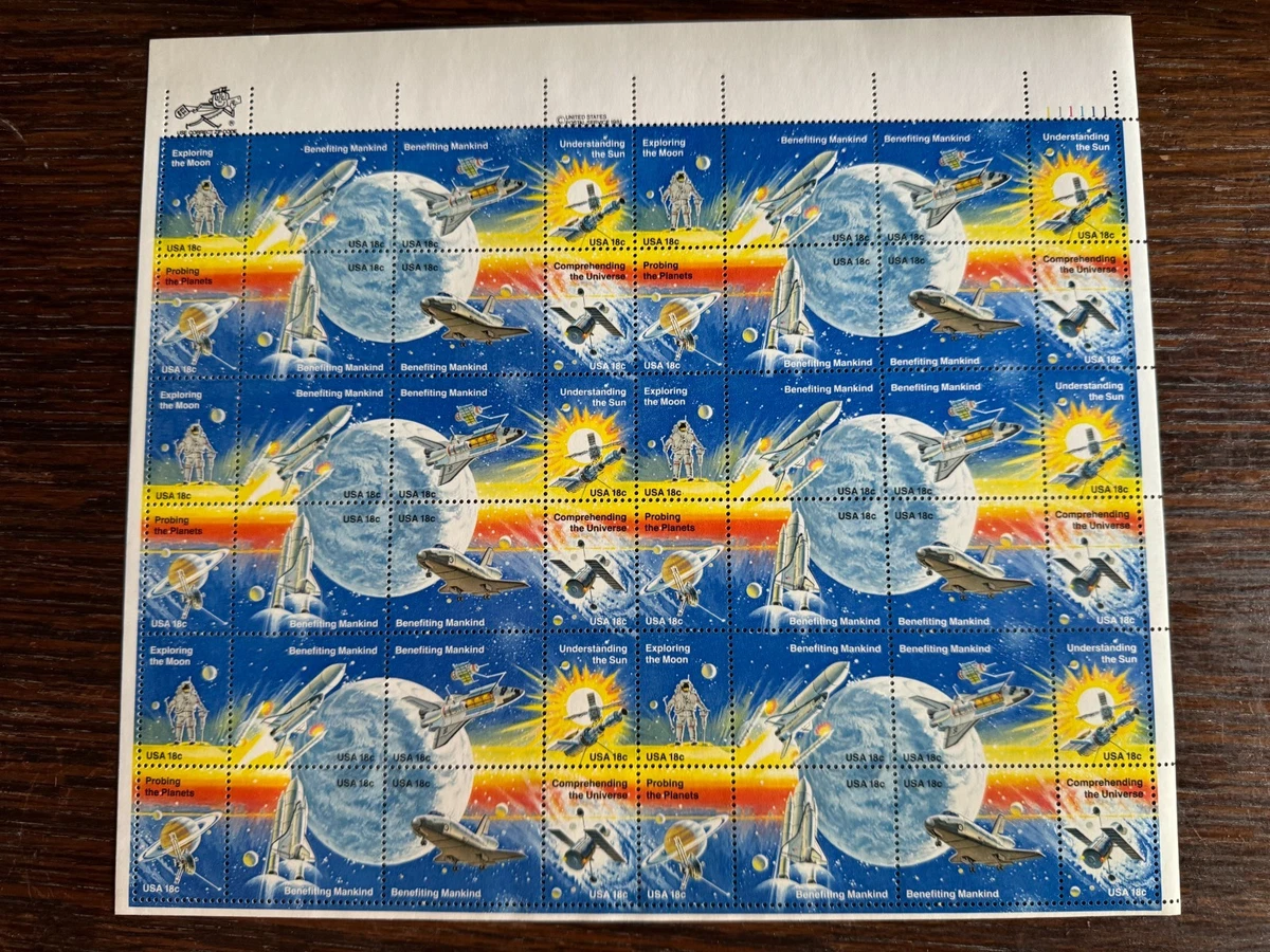 Space US Stamp Sheets 18 Cent Denomination for sale | eBay