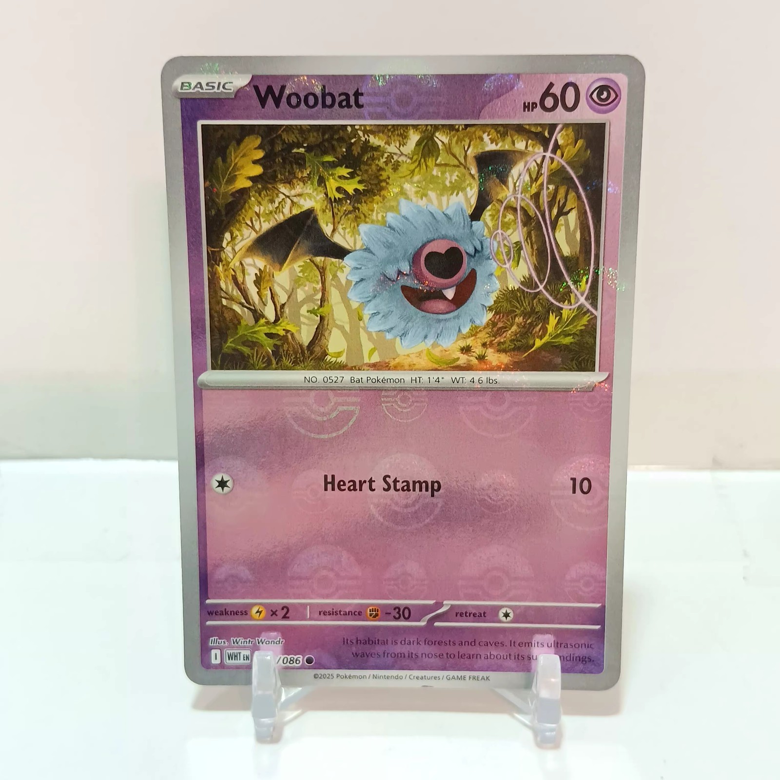 Pokémon Woobat (Pokeball Pattern) 36/86 NM White Flare