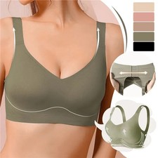 Seamless Bra Women's Wireless Adjustable Strap Full Coverage Underwear