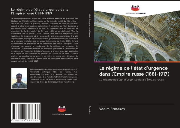 Le RéGime De L'éTat D'urgence Dans L'empire Russe (1881-1917) Vadim Ermakov Buch-image