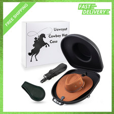 Cowboy Hat Case Travel Crushproof Box for Panama Tweed Fedora Hat Carrier with