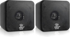 Pyle Mini Cube Bookshelf Speakers 10Cm, 200W Compact Stereo Speakers for Home Au