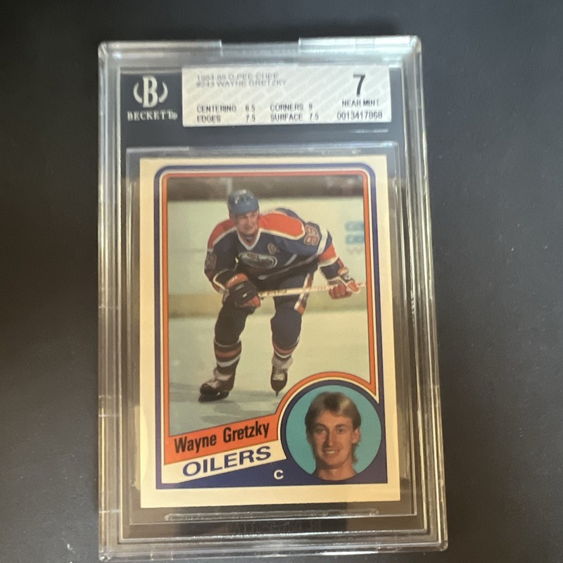O-Pee-Chee 1984-85 Wayne Gretzky #243 Edmonton Oilers BGS 7 Graded