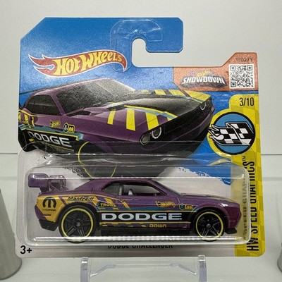 RARE SHORT CARD! Hot Wheels Dodge Challenger. HW Speed Graphics Purple.