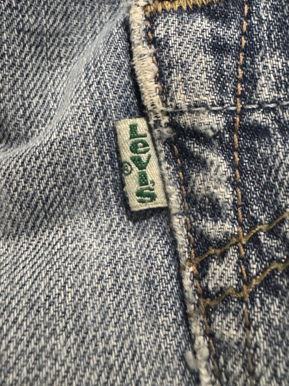 Levi Strauss Co 539 Vintage Straight Eco Jeans Mens W36 L34 White Green Tab Y2K image 8