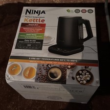 Ninja Perfect Temperature Kettle, 1.7L, with Temperature Control, Black KT200UK