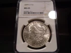 1899-O MS65 Morgan Silver Dollar NGC Certified Gem - White