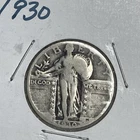 1930 Standing Liberty Quarter Dollar Silver 25 Cent, ACTUAL COIN SHOWN IN PHOTOS