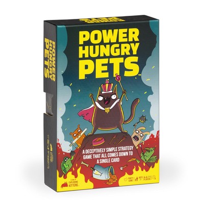 Exploding Kittens LLC Power Hungry Pets: Strategic Card Game - Fun Family Board 