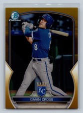 Gavin Cross 2023 Bowman Chrome Prospect Gold Refractor /50 #BCP-160 Royals