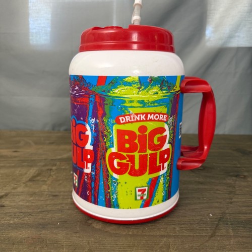 7-Eleven Big Gulp 100oz Insulated Travel Mug Whirley DrinkWorks Pump Lid Straw