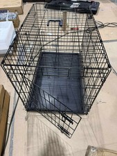 AMAZON BASICS SINGLE DOOR FOLDING METAL DOG CRATE KENNEL 36 X 23 X 25 - BLACK