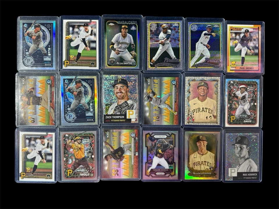Lote de 40+ tarjetas de los Piratas de Pittsburgh - insertos de novatos y veterinarios RC Topps Panini Skenes Foto 2 de 2