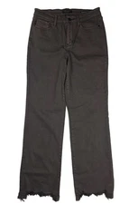 Judy Blue High Waist Charcoal Gray Straight Fit Raw Leg Jeans Women's Size 9/ 29