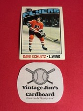 1976-77 Topps - Dave Schultz #150 Vintage Philadelphia Flyers!🔥Free Ship 5+🔥B