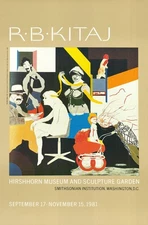 R.B. KITAJ The Ohio Gang 35" x 23" Offset Lithograph 1981