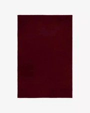 Hand-Tufted Rug Deep Wine Nz Wool Area Rug Living Room Minimal Style Hand Tufted