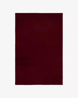 Hand-Tufted Rug Deep Wine Nz Wool Area Rug Living Room Minimal Style Hand Tufted