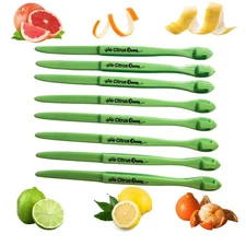 Citrus Peeler Tool Set - 8 Pack Orange Peeler for Easy Fruit Peeling, Dual-En...
