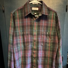 Town Squire Mens Plaid Flannel Long Sleeve Bu...