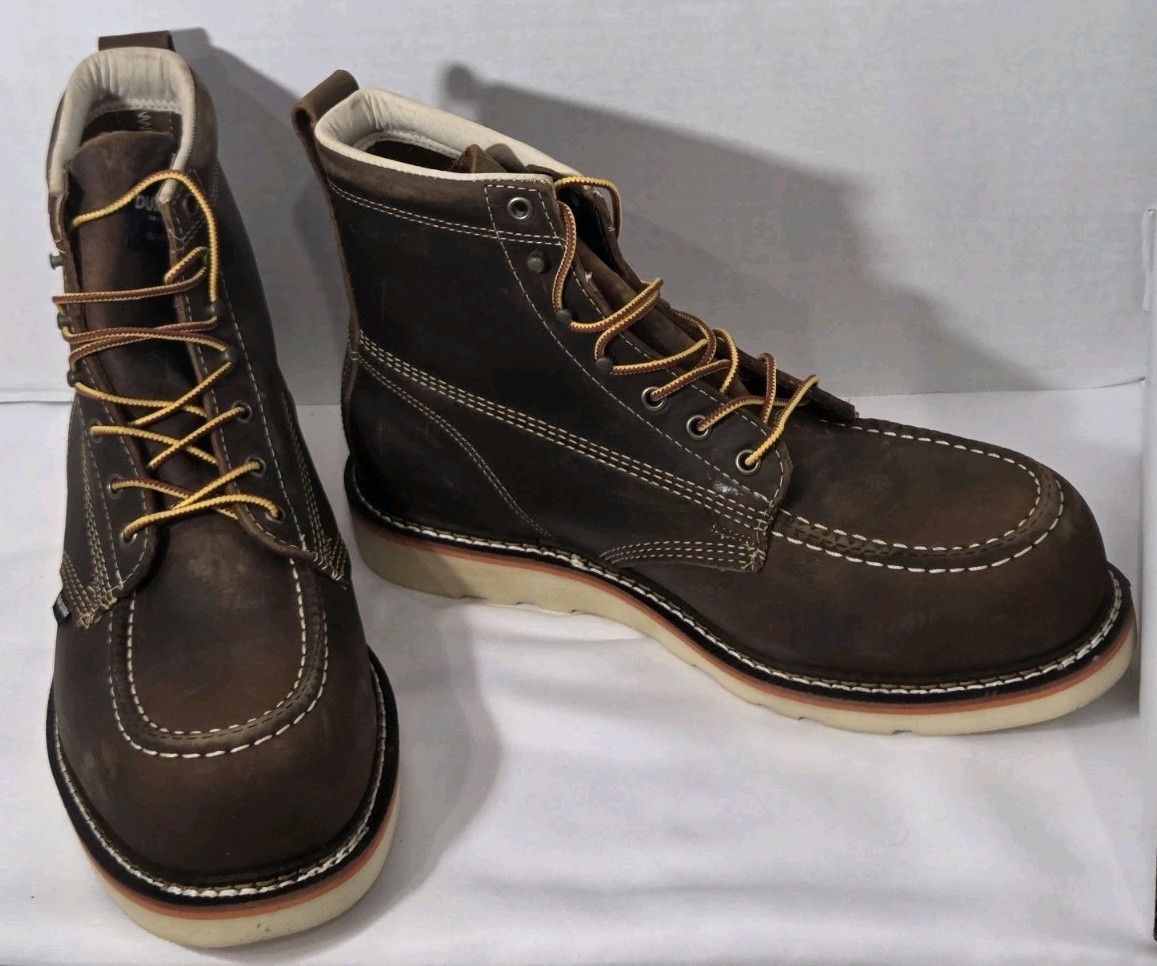 S Duradero 8" Shaft Brown Leather Work Boot 10w New W/o Orig