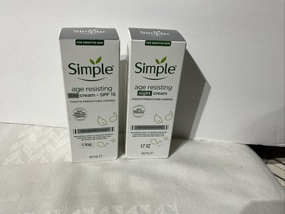 Simple Age 2 Resisting Day & Night Cream Fights Premature Aging  1.7 New In Box