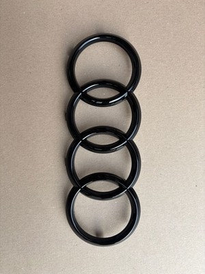 Original Audi Ringe Emblem Schwarz Hochglanz A3 A6 A7 Logo Kühlergrill 