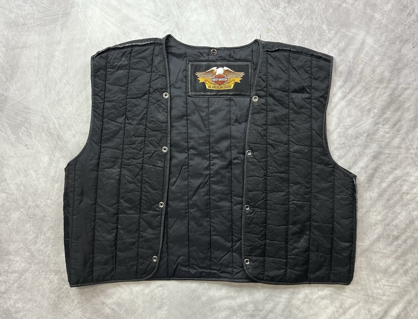 Harley Davidson Black Quilted Jacket Liner Insert Size L/XL ?