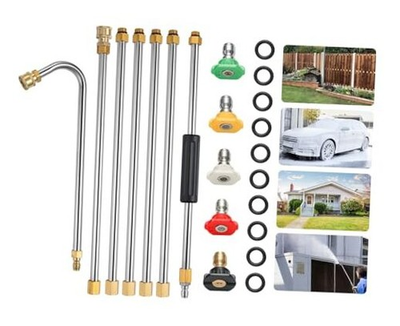 #ad High Pressure Washer Wand Extension Set Replacement Lance Stainless Steel $40.02