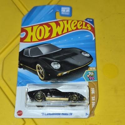 Hot Wheels '71 Lamborghini Miura SV Black/Gold 1:64 HW '70s vs '90s